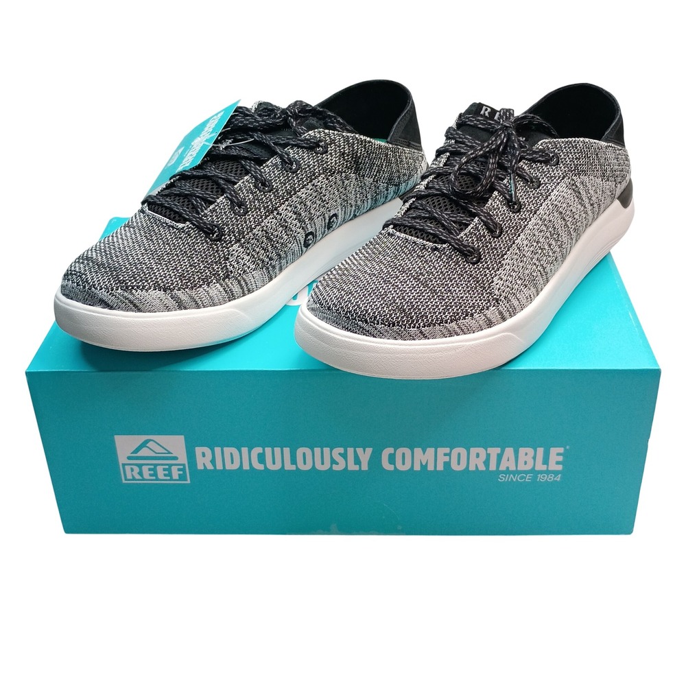 Reef Swellsole Neptune Men Size 11.5 Charcoal Knit Sneakers CJ6016